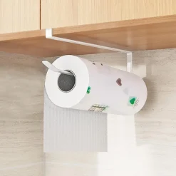 PORTAROTOLO 27CM SOTTOPENSILE SENZA FORARE PER CUCINA BAGNO PORTA ASCIUGAMANO