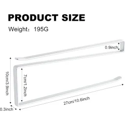 PORTAROTOLO 27CM SOTTOPENSILE SENZA FORARE PER CUCINA BAGNO PORTA ASCIUGAMANO