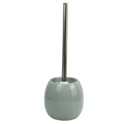 PORTASCOPINO IN CERAMICA GRIGIO CON SCOPINO MODERNO ACCESSORI ARREDO BAGNO 79255