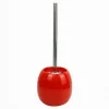 PORTASCOPINO IN CERAMICA ROSSO CON SCOPINO MODERNO ACCESSORIO ARREDO BAGNO 79263