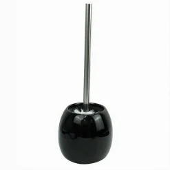 PORTASCOPINO IN CERAMICA NERO CON SCOPINO MODERNO ACCESSORIO ARREDO BAGNO 79251