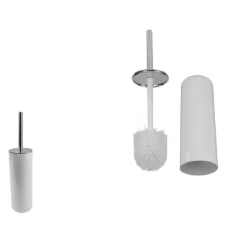 PORTASCOPINO PORTA SCOPINO CON SCOPETTINO WC BAGNO WATER BIANCO SILVER 69481