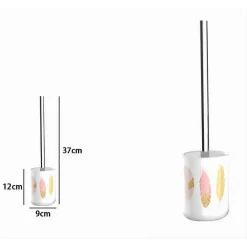 PORTASCOPINO PORTA SCOPINO BAGNO WC TOILETTE CON PIUME CON SCOPINO COMPLETO 69796