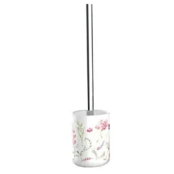 PORTASCOPINO PORTA SCOPINO BAGNO WC TOILETTE FIORI CON SCOPINO COMPLETO 69920