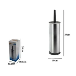 PORTASCOPINO PORTA SCOPINO BAGNO WC TOILETTE METALLO SCOPINO NERO 37X10CM 69443