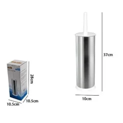 PORTASCOPINO PORTA SCOPINO BAGNO WC TOILETTE METALLO CON SCOPINO BIANCO 69444