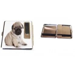 PORTASIGARETTE SIGARETTE + ACCENDINO ANTIVENTO RICARICABILE USB IN METALLO