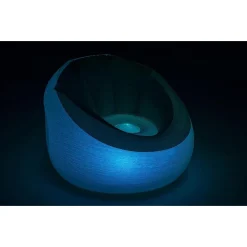 POUF GONFIABILE ROTONDO CON LUCE LED INTEGRATA 102 X 97 X 71 CM MULTICOLOR 75086