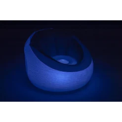 POUF GONFIABILE ROTONDO CON LUCE LED INTEGRATA 102 X 97 X 71 CM MULTICOLOR 75086