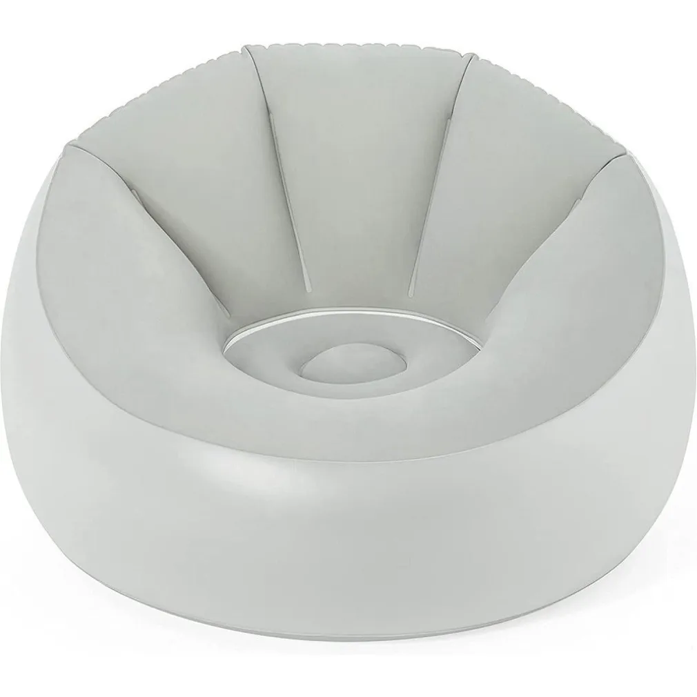 POUF GONFIABILE ROTONDO CON LUCE LED INTEGRATA 102 X 97 X 71 CM MULTICOLOR 75086