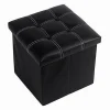 POUFF PUFF POUF CONTENITORE IMBOTTITO PORTAOGGETTI SEDUTA NERO 30X30X30 CM 79427