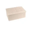 POUFF PUFF POUF CONTENITORE IMBOTTITO PORTA OGGETTI SEDUTA BEIGE 76X38X35CM