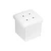 POUFF PUFF POUF CONTENITORE IMBOTTITO PORTAOGGETTI SEDUTA BIANCO 79436 38X38X35CM