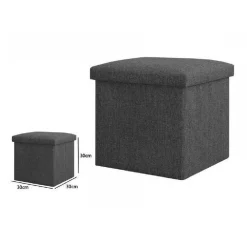POUFF PUFF POUF CONTENITORE IMBOTTITO CON SEDUTA IN TESSUTO 30 X 30 X 30CM 69584