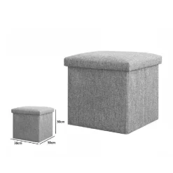 POUFF PUFF POUF CONTENITORE IMBOTTITO CON SEDUTA IN TESSUTO 30 X 30 X 30CM 69585