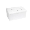 POUFF PUFF POUF CONTENITORE IMBOTTITO PORTAOGGETTI SEDUTA BIANCO 79438 76X38X35CM