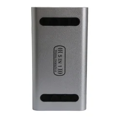 POWER BANK 5 IN 1 CARICATORE WIRELESS SENZA FILI QI LED 10000MAH CARICA BATTERIA