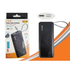 POWER BANK BATTERIA ESTERNA PORTATILE RICARICABILE 8000MAH CON PLUG TYPE-C TT8033