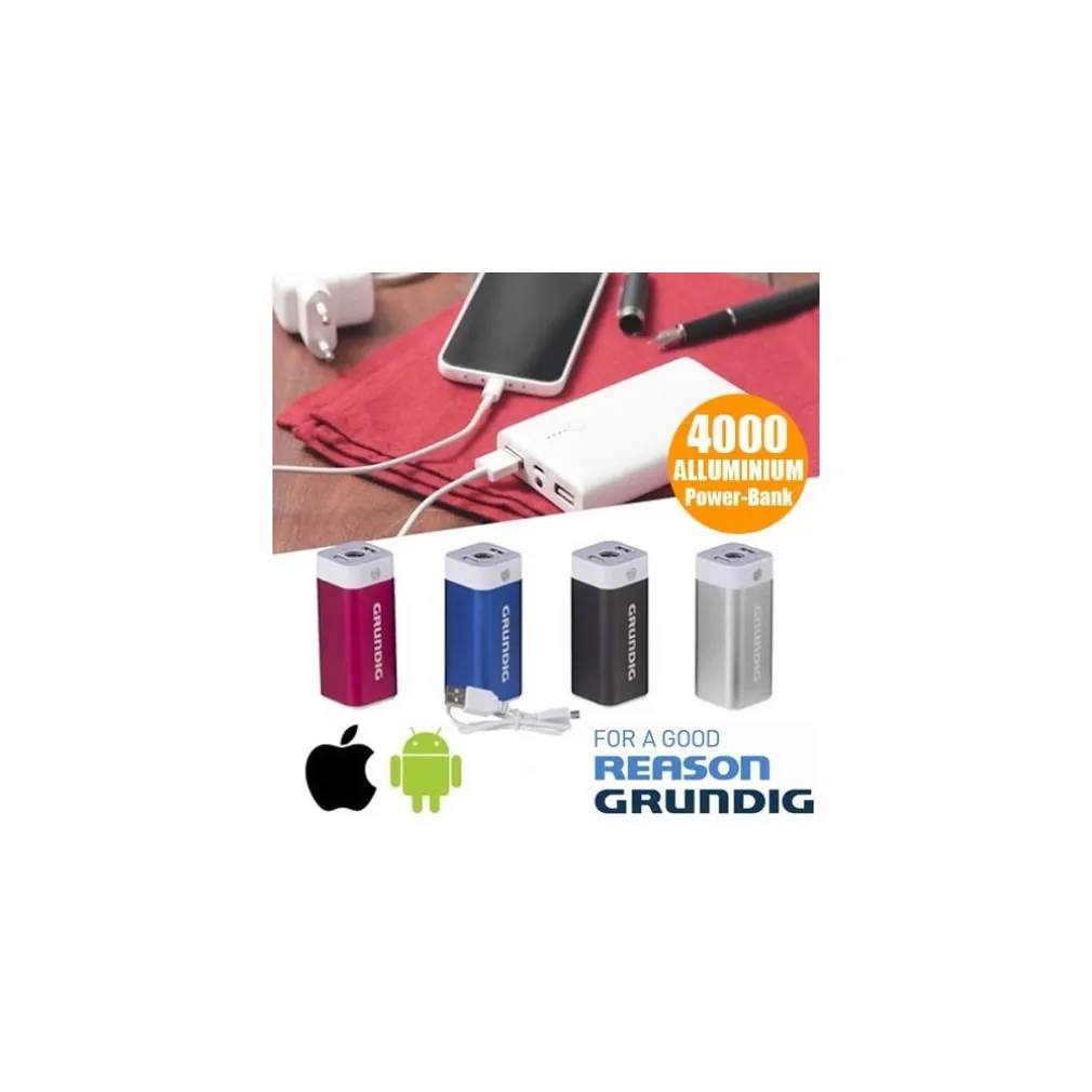 POWER BANK CARICABATTERIA DA 4000 MAH SMARTPHONE IOS ANDROID CARICA BATTERIA