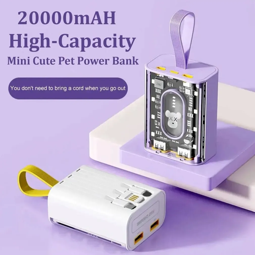 POWER BANK CARICABATTERIE ESTERNO PORTATILE CON RICARICA RAPIDA DA 20000 MAH CON LUCE LED