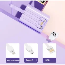 POWER BANK CARICABATTERIE ESTERNO PORTATILE CON RICARICA RAPIDA DA 20000 MAH CON LUCE LED