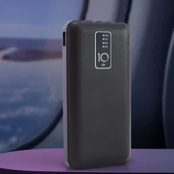 POWER BANK 20000mah CARICABATTERIE PORTATILE VELOCE CON 4 CAVI USB CARICA RAPIDA