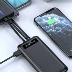 POWER BANK PORTATILE DI GRANDE CAPACITÀ 20000 MAH RICARICA RAPIDA LEGGERO DISPLAY A LED