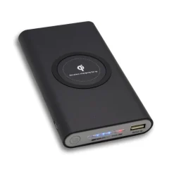 POWER BANK RICARICA WIRELESS FILO 10000mAh BATTERIA ESTERNA SMARTPHONE TABLET IP