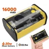 POWERBANK 16000MAH CARICA RAPIDA USB-C 20W + USB 22.5W CON DISPLAY A LED TM16000
