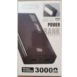 POWERBANK 30000MAH PORTATILE CARICATORE 4 USB TYPE-C MICRO USB DISPLAY Q-CD666
