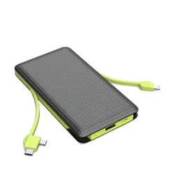 POWERBANK 10000MAH Q-A134 2 CAVI CONNETTORI MICRO USB LIGHTNING TYPE-C CARICATORE
