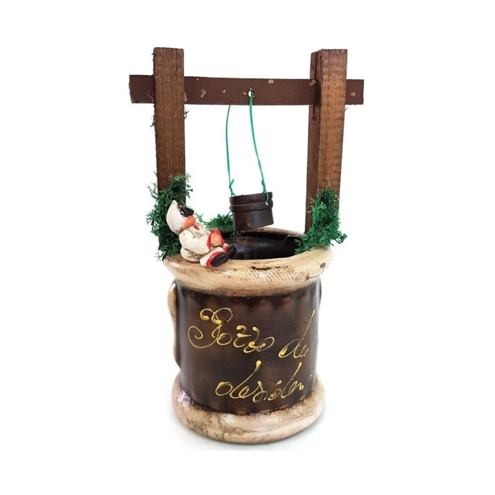 POZZO DEI DESIDERI DECORAZIONE CASA PULCINELLA PORTAFORTUNA TERRACOTTA