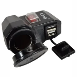 PRESA ACCEDISIGARI CON DOPPIA PORTA USB PER MOTO MOTOCICLETTA SCOOTER AUTO C-2A22