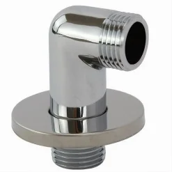 PRESA ACQUA CURVA IN OTTONE CROMATO PER SALISCENDI SUPPORTO PER DOCCIA 59511