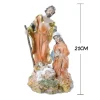 PRESEPE NATIVITà IN RESINA SCENARIO SACRA FAMIGLIA DECORAZIONI NATALIZIE 21CM