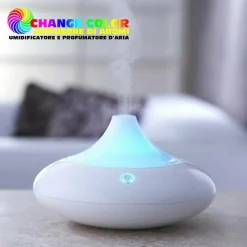 PROFUMATORE AMBIENTE DIFFUSORE UMIDIFICATORE LED RGB + 3 PROFUMATORI GRATIS
