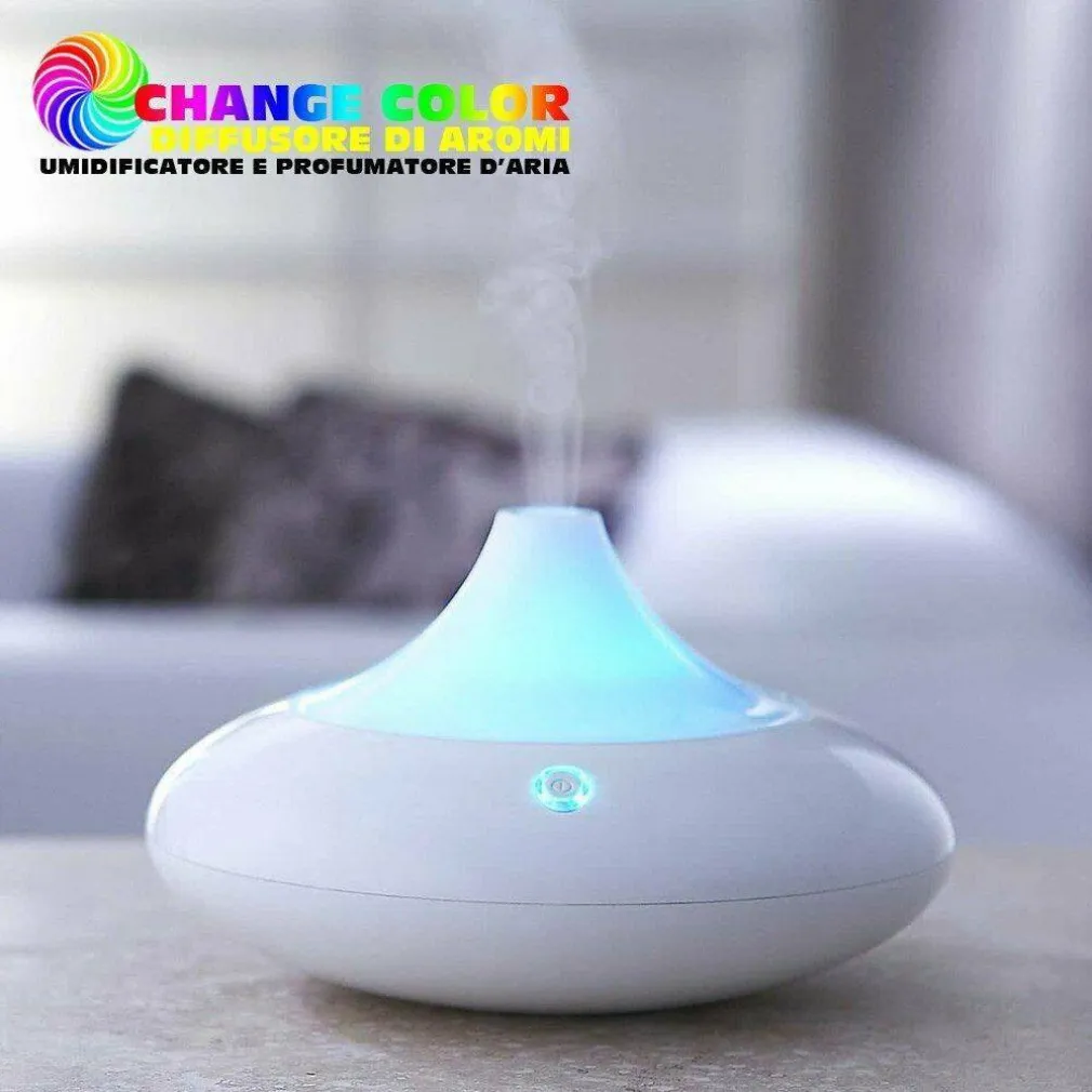PROFUMATORE AMBIENTE DIFFUSORE UMIDIFICATORE LED RGB + 3 PROFUMATORI GRATIS