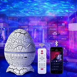 PROIETTORE CON LETTORE MUSICALE WIRELESS DINOSAUR EGG GALAXY STARRY SKY TELECOMANDO
