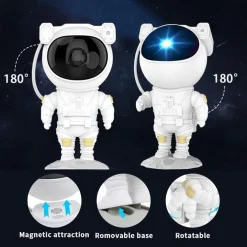 PROIETTORE DI STELLE E GALASSIE ASTRONAUTA LUCE NOTTURNA CON EFFETTI PLANISFERO