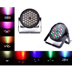 PROIETTORE DMX 512 EFFETTO LUCE FLAT PAR LIGHT RGB ALTA LUMINOSITA 36 LED 36W