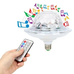 PROIETTORE LAMPADA CASSA BLUETOOTH LED RGB SPEAKER DISCOTECA E27 TELECOMANDO
