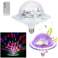 PROIETTORE LAMPADA CASSA BLUETOOTH LED RGB SPEAKER DISCOTECA E27 TELECOMANDO