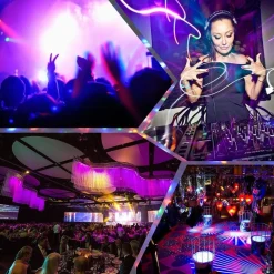 PROIETTORE LAMPADA LED RGB ROTANTE DA TAVOLA LUCI STROBO PER DISCO E PARTY USB