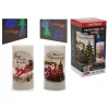 PROIETTORE LED A FORMA DI CANDELA NATALIZIA Φ7X15CM IN 2 DESIGN PER USO INTERNO A BATTERIA