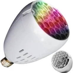 PROIETTORE LUCI ROTAZIONE AUTOMATICA E27 DA 4W PER ESTERNI DECORAZIONI NATALIZIE