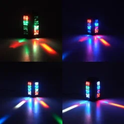 PROIETTORE MINI SPIDER TESTA MOBILE SPOT LIGHT DMX 512 RGB DJ DISCOTECA 40W