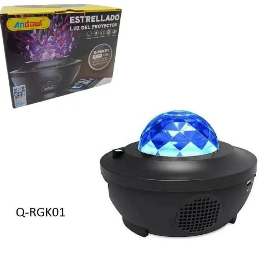 PROIETTORE PER ALTOPARLANTI WIRELESS RICARICABILE PORTATILE Q-RGK01 STARRY GALAXY