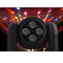 PROIETTORE RGB TESTA ROTANTE DOPPIO LED EFFETTI DISCO DJ LUCE FLASH STROBO FARO