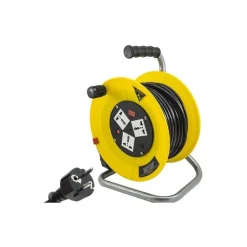 PROLUNGA AVVOLGICAVO ELETTRICO CAVO 25 METRI PRESA SPINA SCHUKO PRESE UNIVERSALI