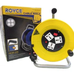 PROLUNGA AVVOLGICAVO ELETTRICO CAVO 25 METRI PRESA SPINA SCHUKO PRESE UNIVERSALI